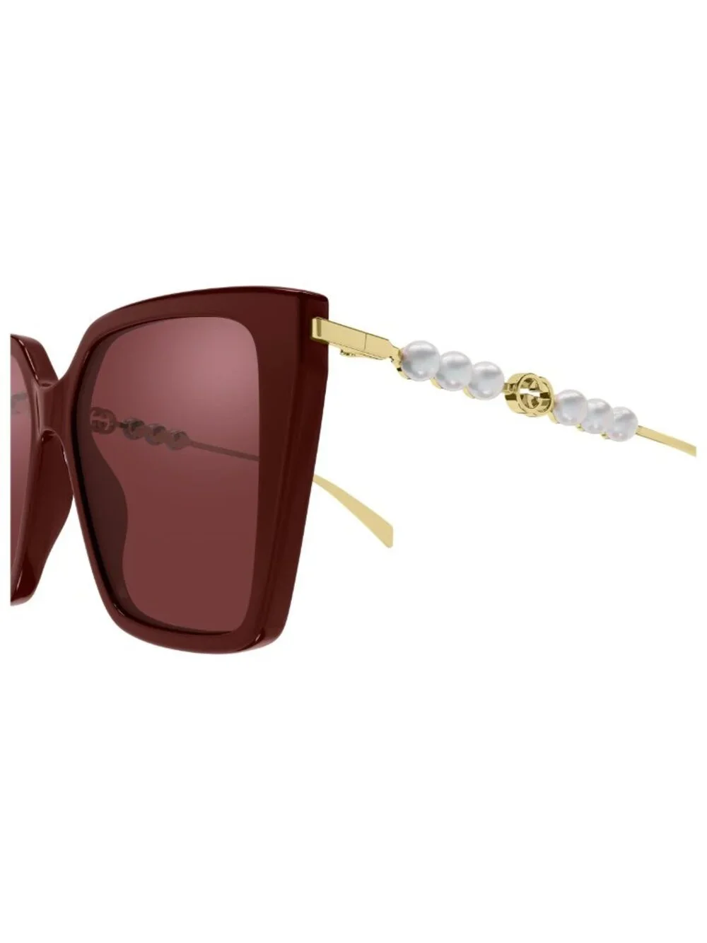 New Gucci Women's Sunglasses Red Lens Acetate Frame GG1967S 004 54